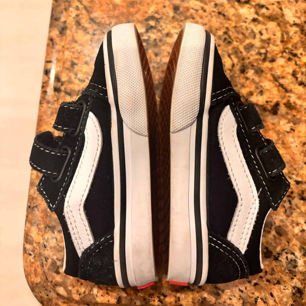 Vans Ward Low Shoes Black/White Kids Size Toddler 6
